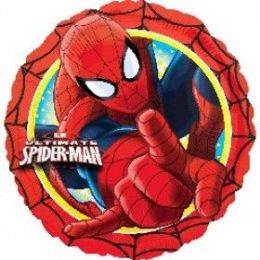 100 Pieces Ag 18 Lc B-Day Spiderman - Balloons & Balloon Holder