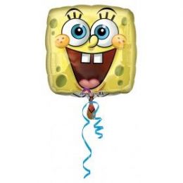 100 Pieces Mylar 18" LC- Spongebob Square Face - Balloons & Balloon Holder