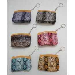 36 Units of Zippered Coin Purse [snakeskin] - Leather Purses and Handbags