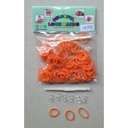 144 Units of 100pk Loom Bands [orange] - Bracelets