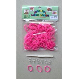 144 Units of 100pk Loom Bands [pink] - Bracelets