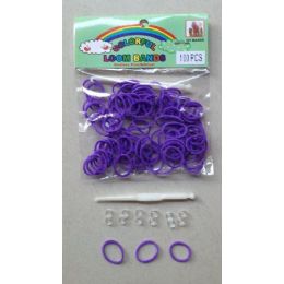144 Units of 100pk Loom Bands [purple] - Bracelets