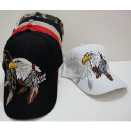 24 Units of Native PridE-Eagle With Feathers - Military Caps
