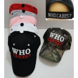 24 Wholesale Who Cares Hat
