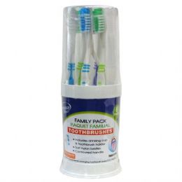 48 Wholesale Amoray Toothbrush 6pk In Can