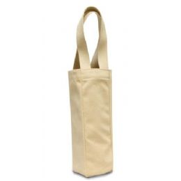 72 Wholesale Tuscany Single Bottle Wine Tote Natural Color