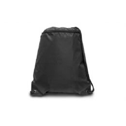 60 Pieces Zipper Drawstring Backpack - Black Color - Backpacks 15" or Less