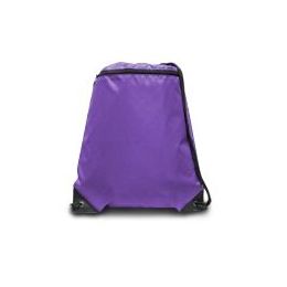 60 Wholesale Zipper Drawstring Backpack - Purple Color