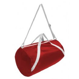 48 Wholesale Nylon Sport Roll Bag - Red