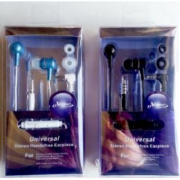 12 Wholesale Universal Stereo Handsfree Headset With In Ear Metal Ring