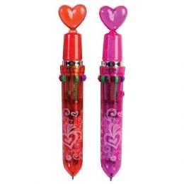 60 Wholesale Sweetheart 10 Color Pen