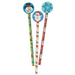 180 Wholesale Jolly Holiday Pencil With Giant Eraser