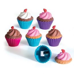 48 Pieces Cupcake Shoppe Scented Eraser And Sharpener - Sharpeners