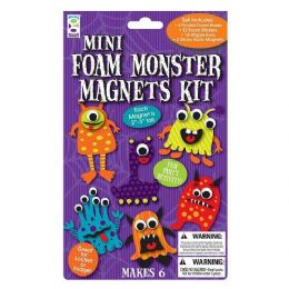 96 Wholesale Mini Foam Monster Magnets Kit