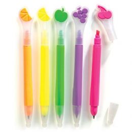 96 Wholesale Study Buddy Fruity Scented Pen And Highlighter
