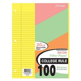 36 Pieces 10.5 X 8 Neon Filler Paper Pack - Notebooks