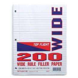 48 Wholesale 200-Sheet Filler Paper - Wide Rule