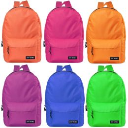48 Pieces 17" Bulk Classic Backpacks In 6 Assorted Colors - School and Office Supply Gear