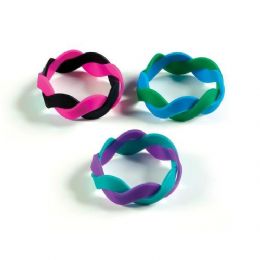 96 Pieces Dual Twisted Silicone Bracelet - Women's Watches