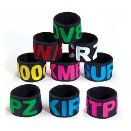 96 Pieces Jumbo Silicone Text Ring - Rings