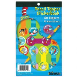 12 Wholesale Dr. Seuss Pencil Topper Sticker Book
