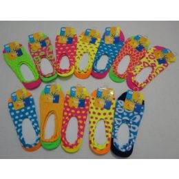72 Pairs Neon Foot Covers - Womens Ankle Sock