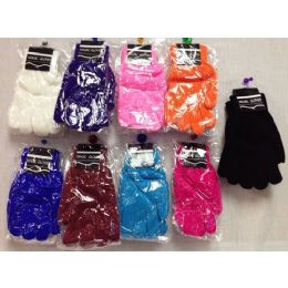 120 Wholesale Lady's Magic Gloves Assorted Colors