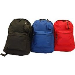 24 Wholesale 17" Backpack Black