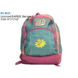 12 Pieces Licenced Barbie Backpack - Backpacks 16"