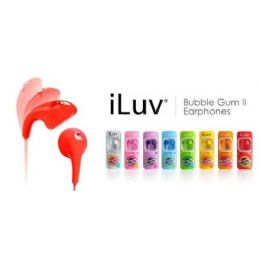12 Wholesale Iluv Bubble Gum2 Stereo Earbuds