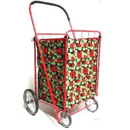 24 Wholesale Shopping Cart LineR-Ladybug Pattern
