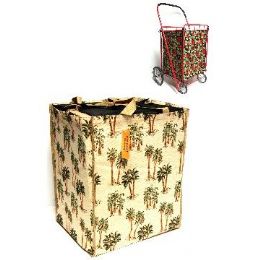 24 Wholesale Tapestry Shopping Cart LineR-Palm Tree Pattern