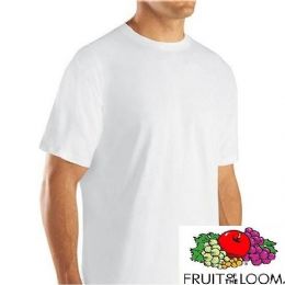 24 Pieces Fruit Of The Loom Men's 3pk White Crew T-Shirt Xl Size Only - Mens T-Shirts
