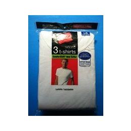 24 Pieces Hanes Men's White 3pk Crew T-Shirt - Slightly Imperfect Large Size Only - Mens T-Shirts