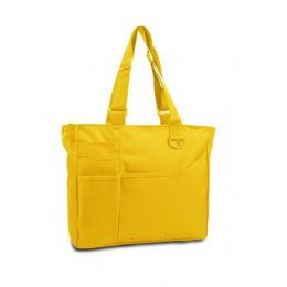 24 Wholesale Super Feature Tote - Golden Yellow