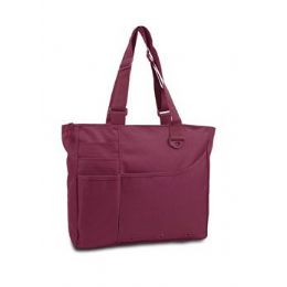 24 Wholesale Super Feature Tote - Maroon