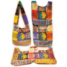 10 Pieces Handmade Nepal Hobo Bags Sun Moon Patch Design - Handbags
