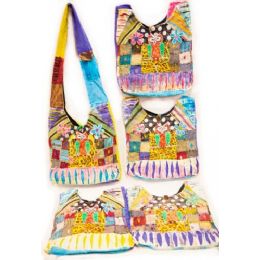 10 Pieces Handmade Nepal Hobo Bags Owl Flower Patch Design - Handbags