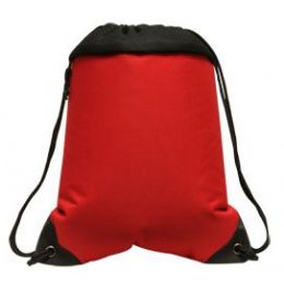 24 Pieces Coast To Coast Drawstring Pack - Red - Backpacks 15" or Less