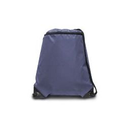 60 Wholesale Zipper Drawstring Backpack - Navy