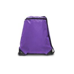 60 Pieces Zipper Drawstring Backpack - Purple - Backpacks 15" or Less
