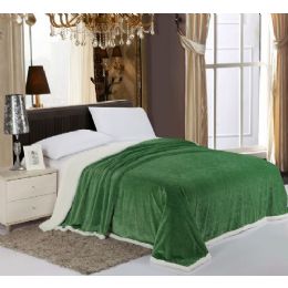 12 Wholesale Sherpa & Velboa Carved Reversible Blanket Queen Size
