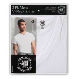 36 Pieces Men's 2 Pack Cotton V-Neck T-Shirt - Mens T-Shirts