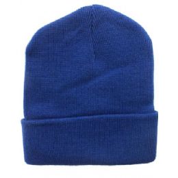 36 Pieces Royal Blue Beanie 12 Inch - Winter Beanie Hats