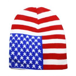 36 Pieces American Flage Beanie Hat - Winter Beanie Hats