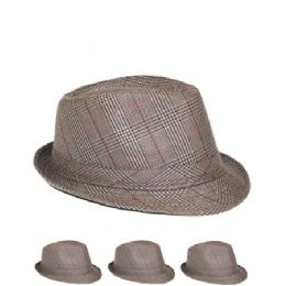 72 Wholesale Fedora Hat One Color