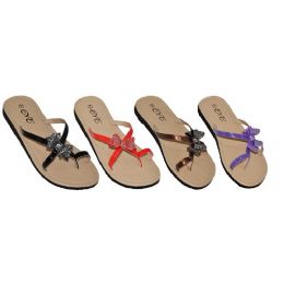 48 Wholesale Ladies Summer Sandal With A Bow.