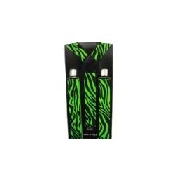 96 of Adult Green And Black Zebra Print Suspender