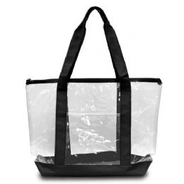 50 Wholesale Clear Tote Bag Clear/black