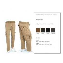 12 Pieces Men's Fashion Cargo Pants 100% - Mens Pants
